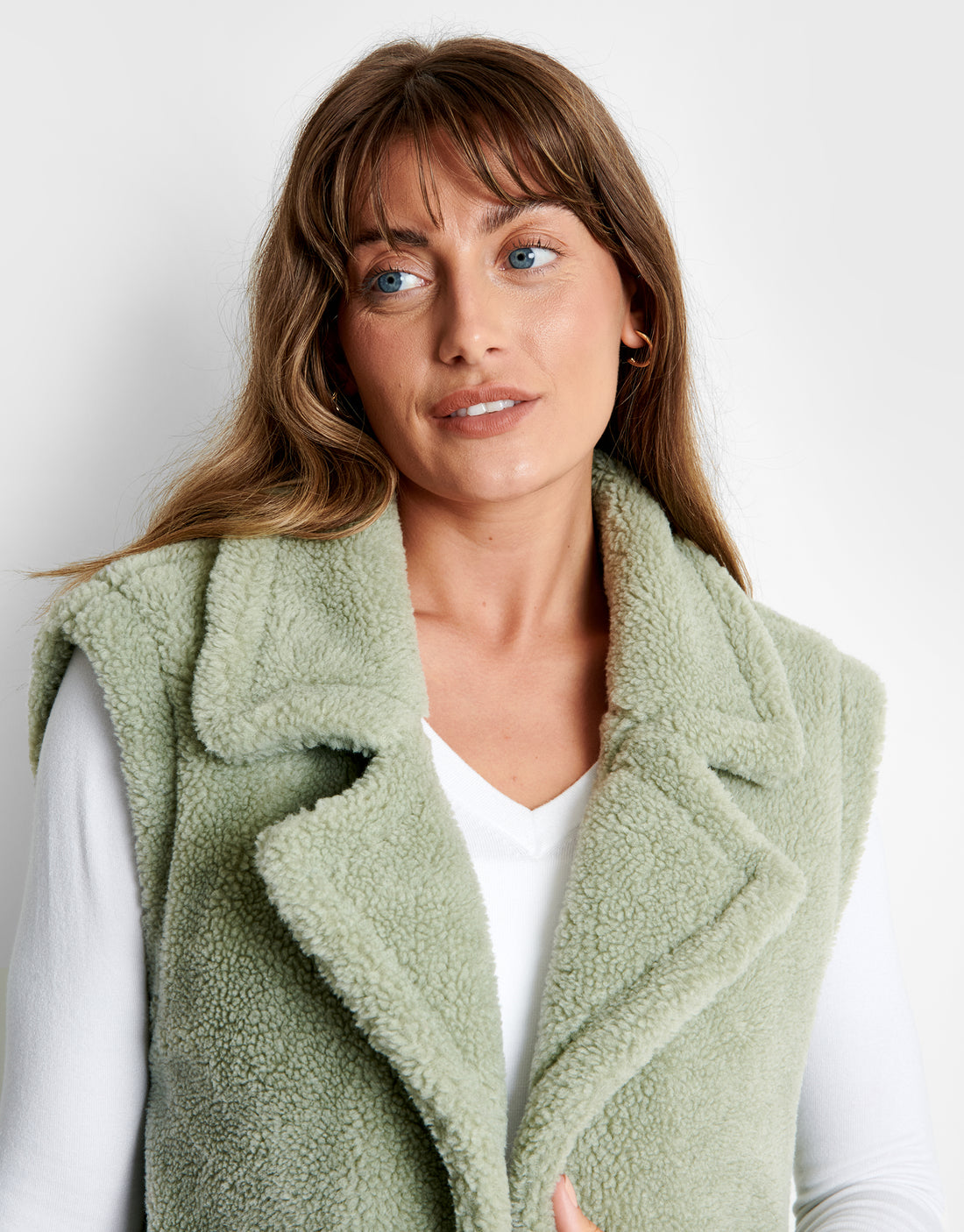 Women's Sage Faux Gilet Threadbare