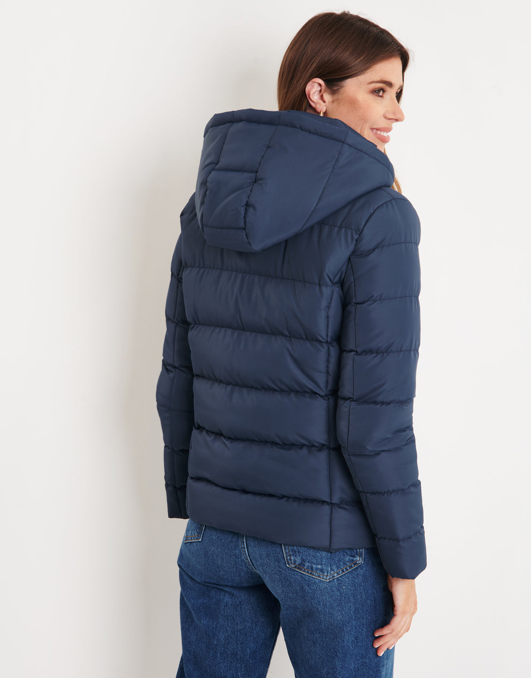 Navy Hooded Puffer Jacket