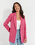 Pink Oversized Double Breasted Bouclé Blazer