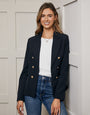 Black Buttoned Tailored Blazer