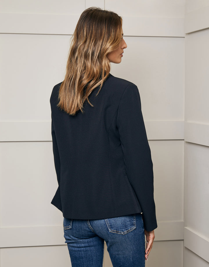 Black Buttoned Tailored Blazer