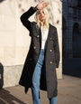 Black Longline Trench Coat