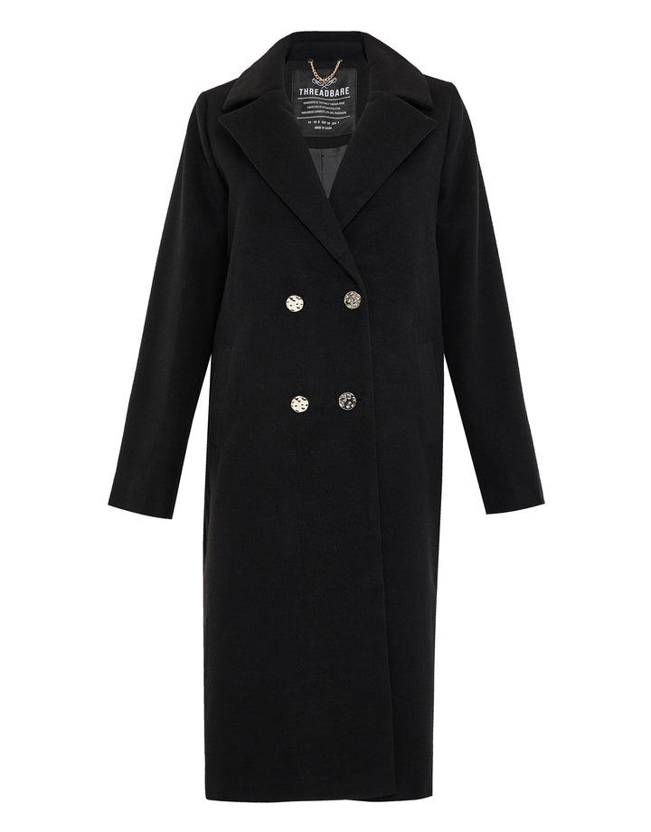 Black Double Breasted Coat