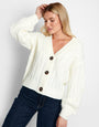 Cream Cable Knit Cardigan
