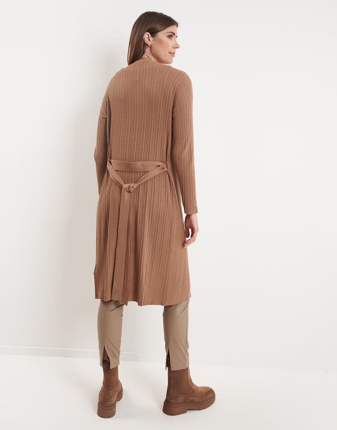 Brown Longline Cardigan