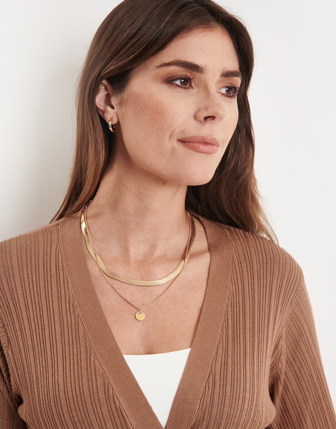 Brown Longline Cardigan