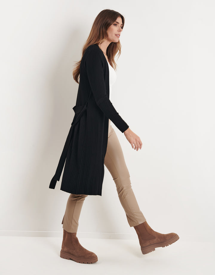 Black Longline Cardigan