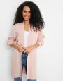 Pink Cable Knit Cardigan
