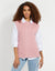 Pink Cable Knitted Sweater Vest