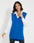 Blue V-Neck Ribbed Knitted Sweater Vest