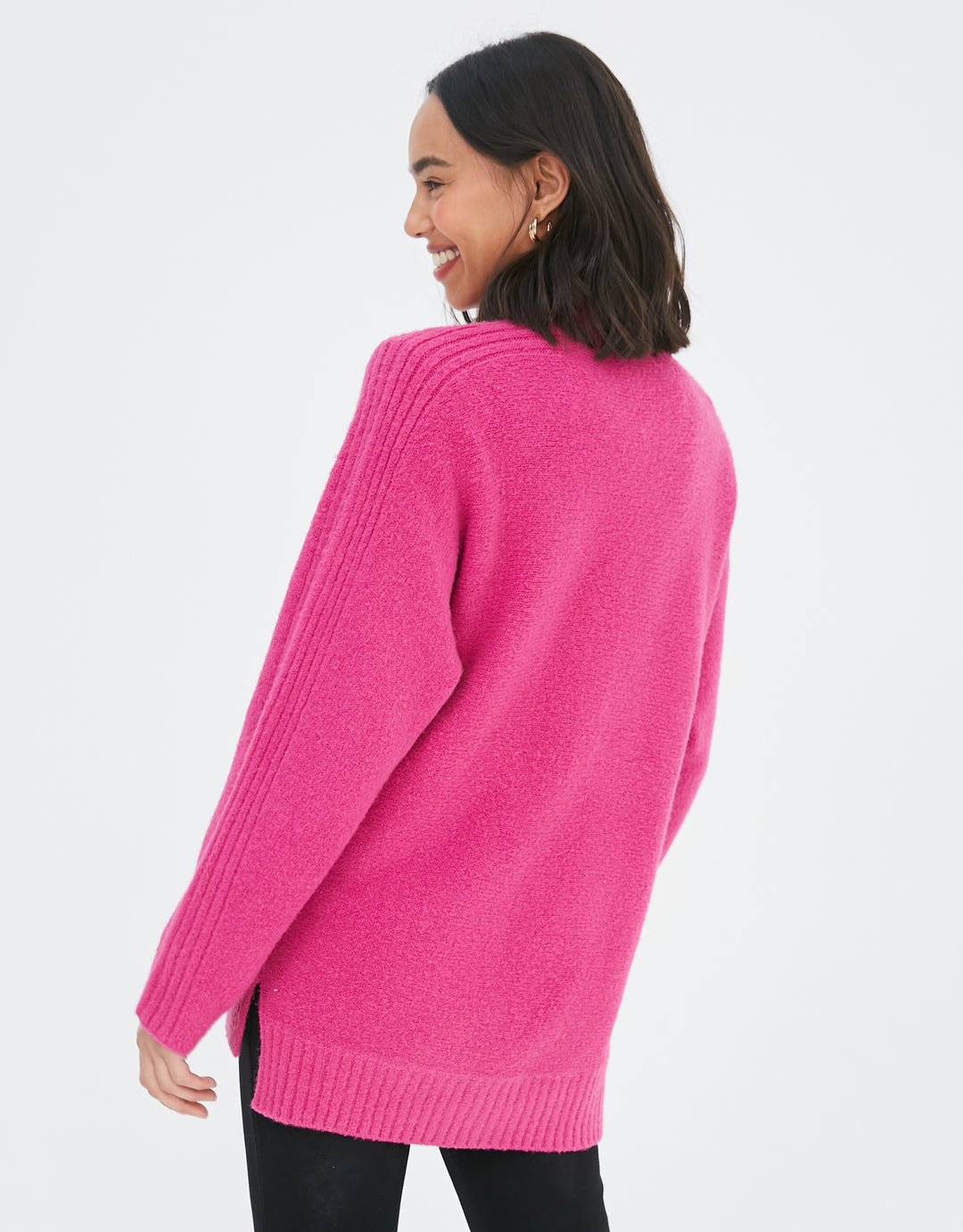 Pink Cosy High Neck Jumper