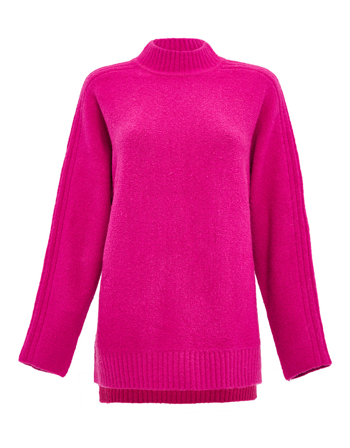 Pink Cosy High Neck Jumper