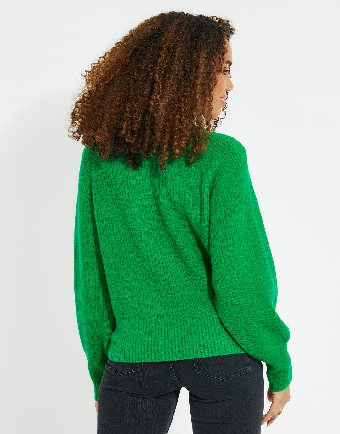 Green High Neck Knitted Jumper