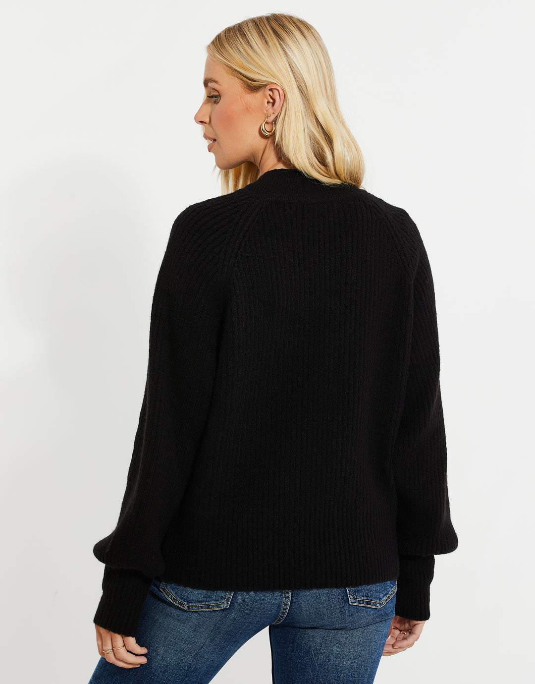 Black High Neck Knitted Jumper