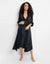 Black Satin Kimono Robe