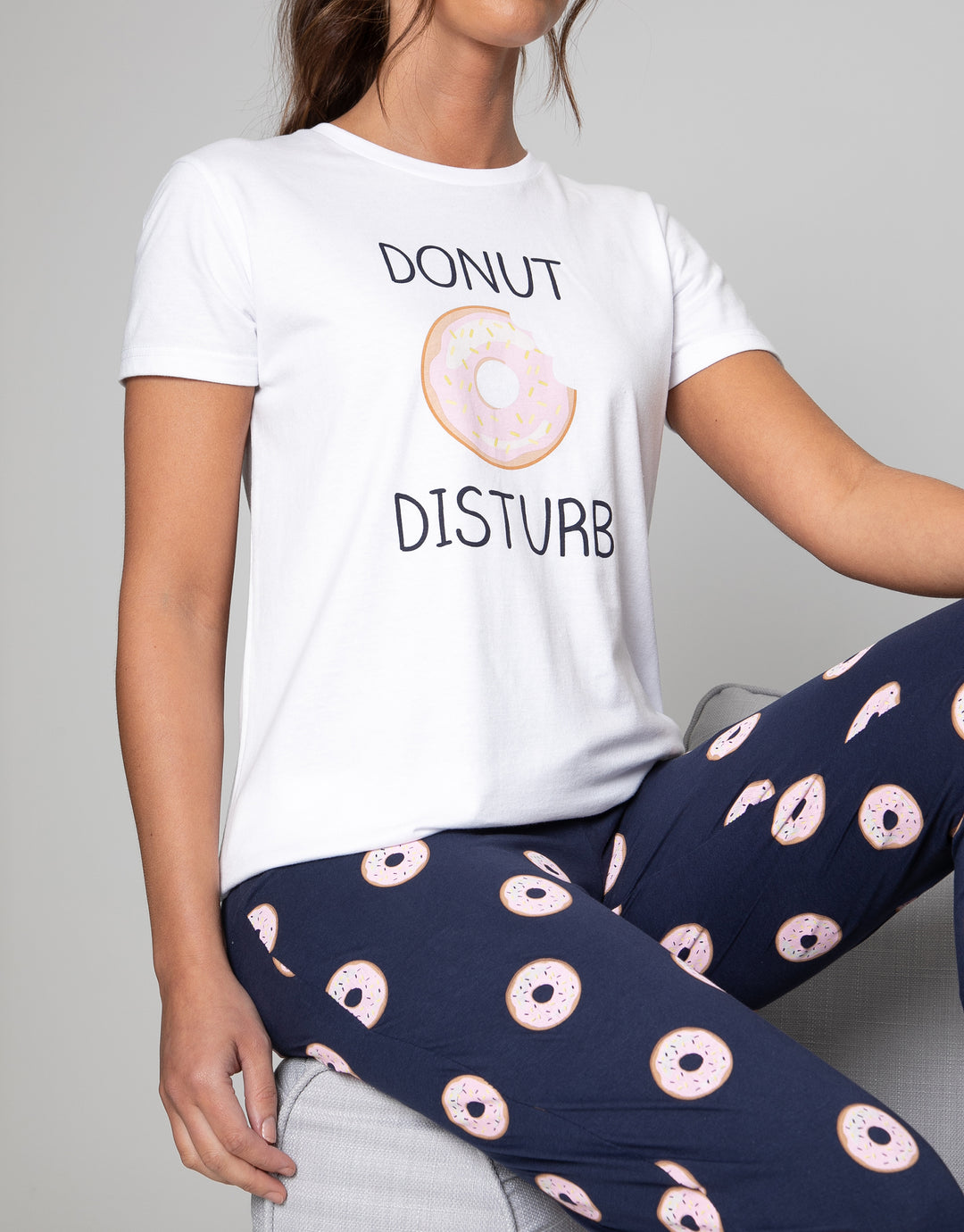 White Donut Loungewear (2-Piece Set)