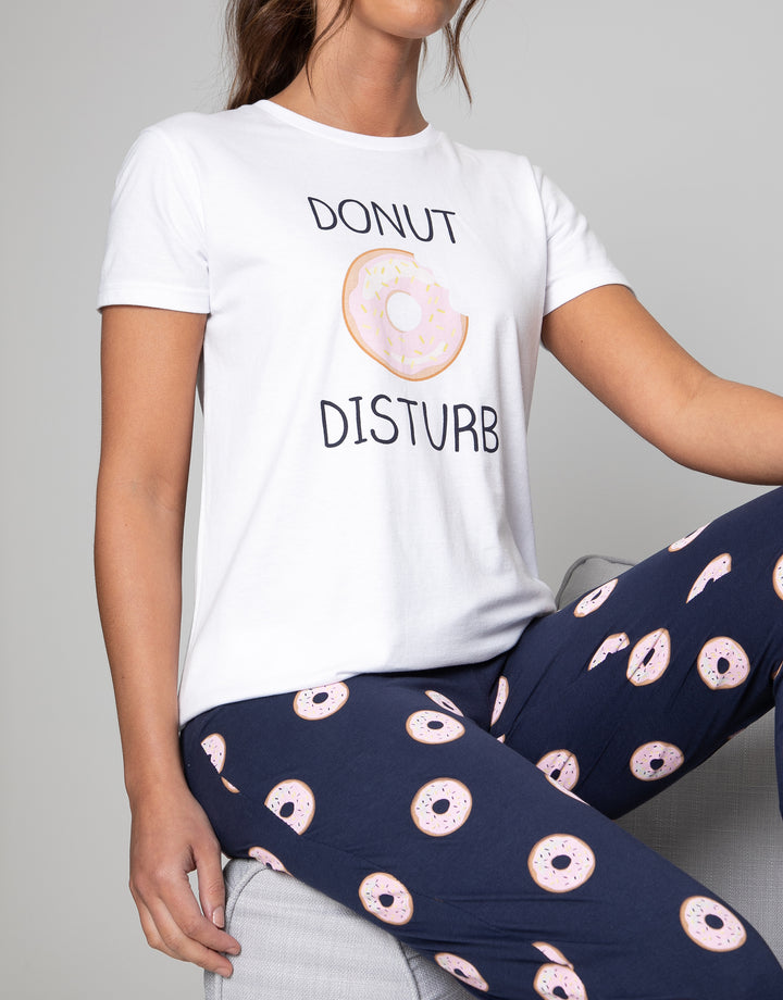 White Donut Loungewear (2-Piece Set)