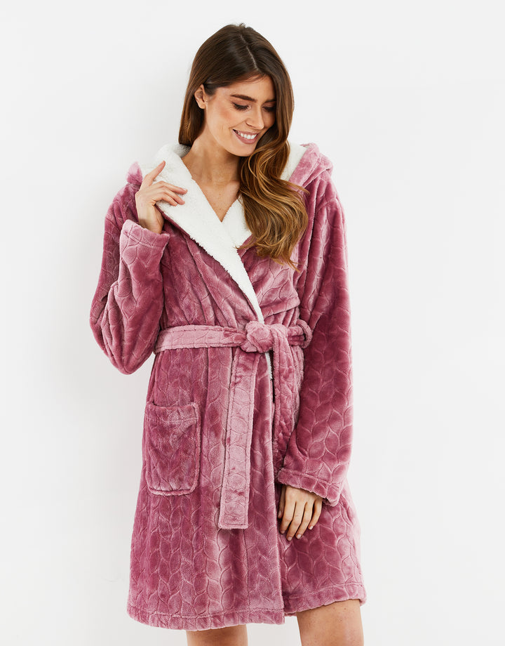 Pink Soft Touch Dressing Gown