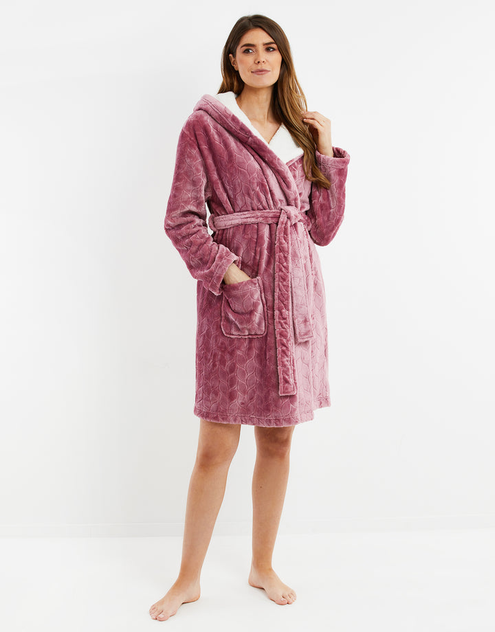 Pink Soft Touch Dressing Gown