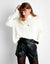 Black PU Leather Belted Shorts