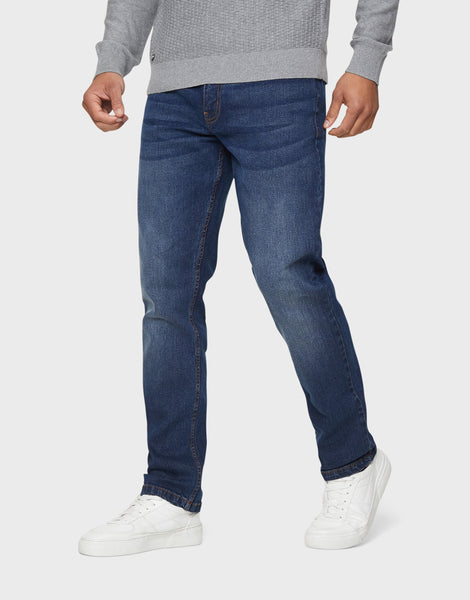 Men's Mid Blue Slim Fit Jeans – Threadbare