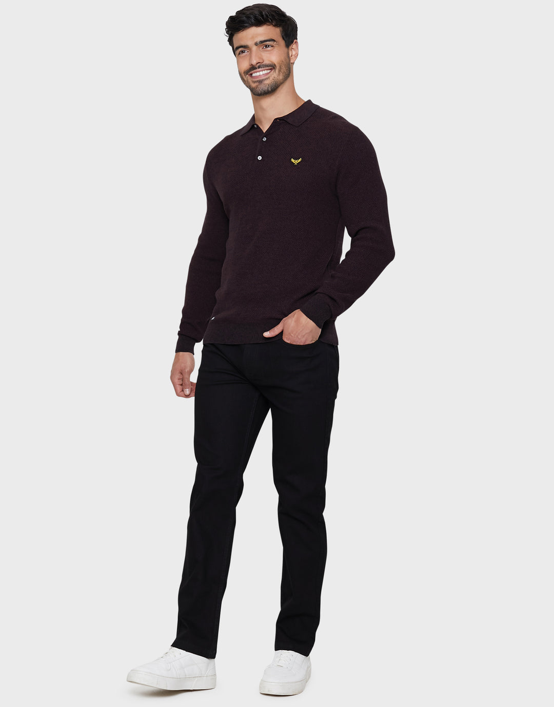 Black Straight Leg Belted Jeans