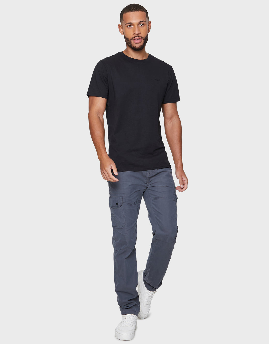 Charcoal Grey Belted Cargo Trousers