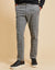 Threadbare Luxe Men's Grey Check Semi Formal Trousers