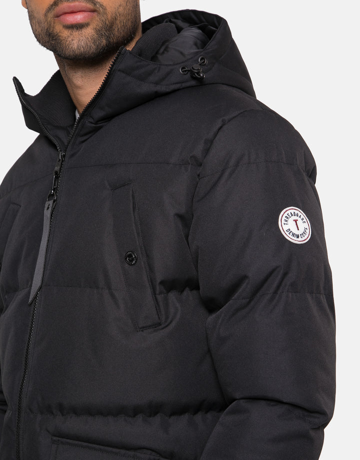 Black Longline Padded Jacket