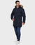 Navy Longline Padded Parka Coat