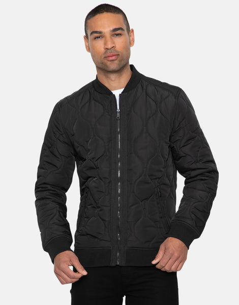 Men's Black Quilted Jacket – Threadbare