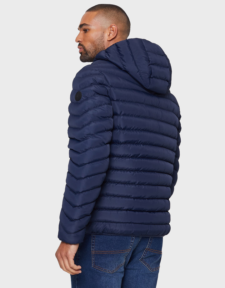 Navy Hooded Puffer Jacket