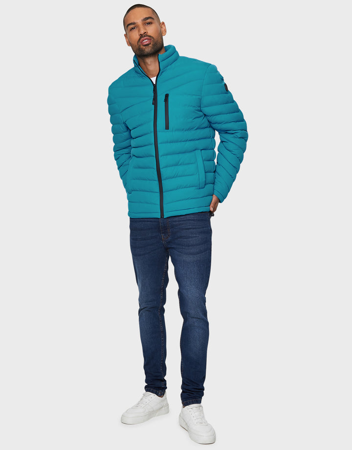 Teal Green Lightweight Puffer Jacket