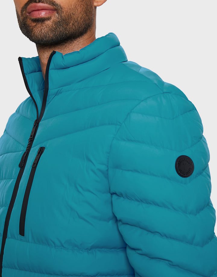 Teal Green Lightweight Puffer Jacket