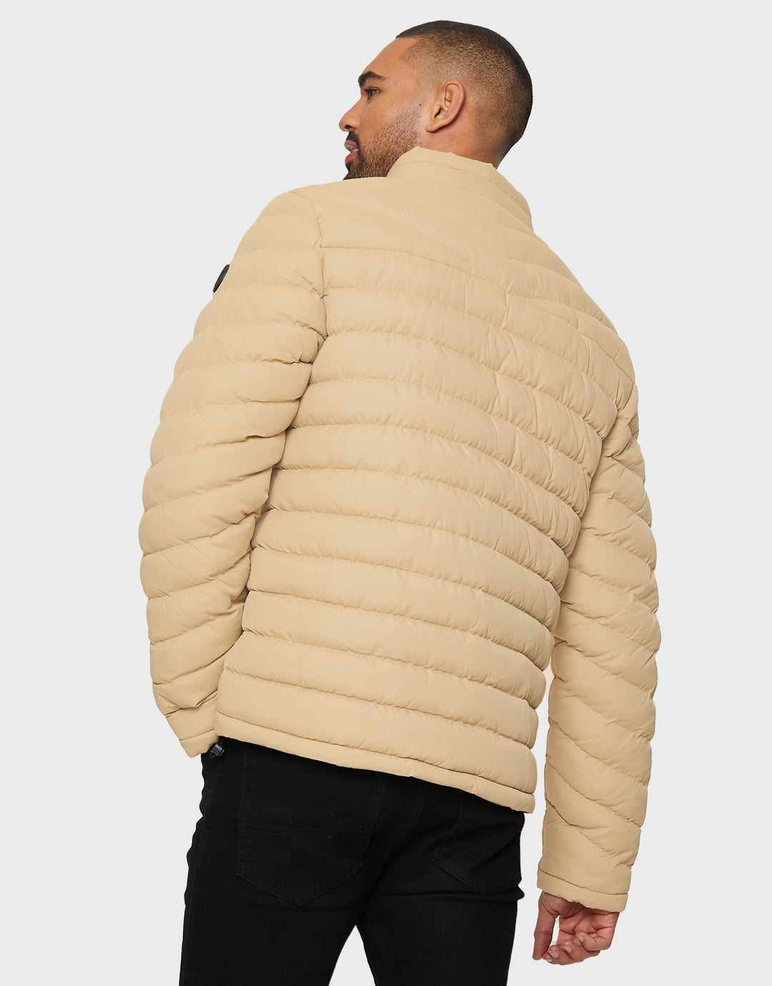 Tan Brown Lightweight Puffer Jacket