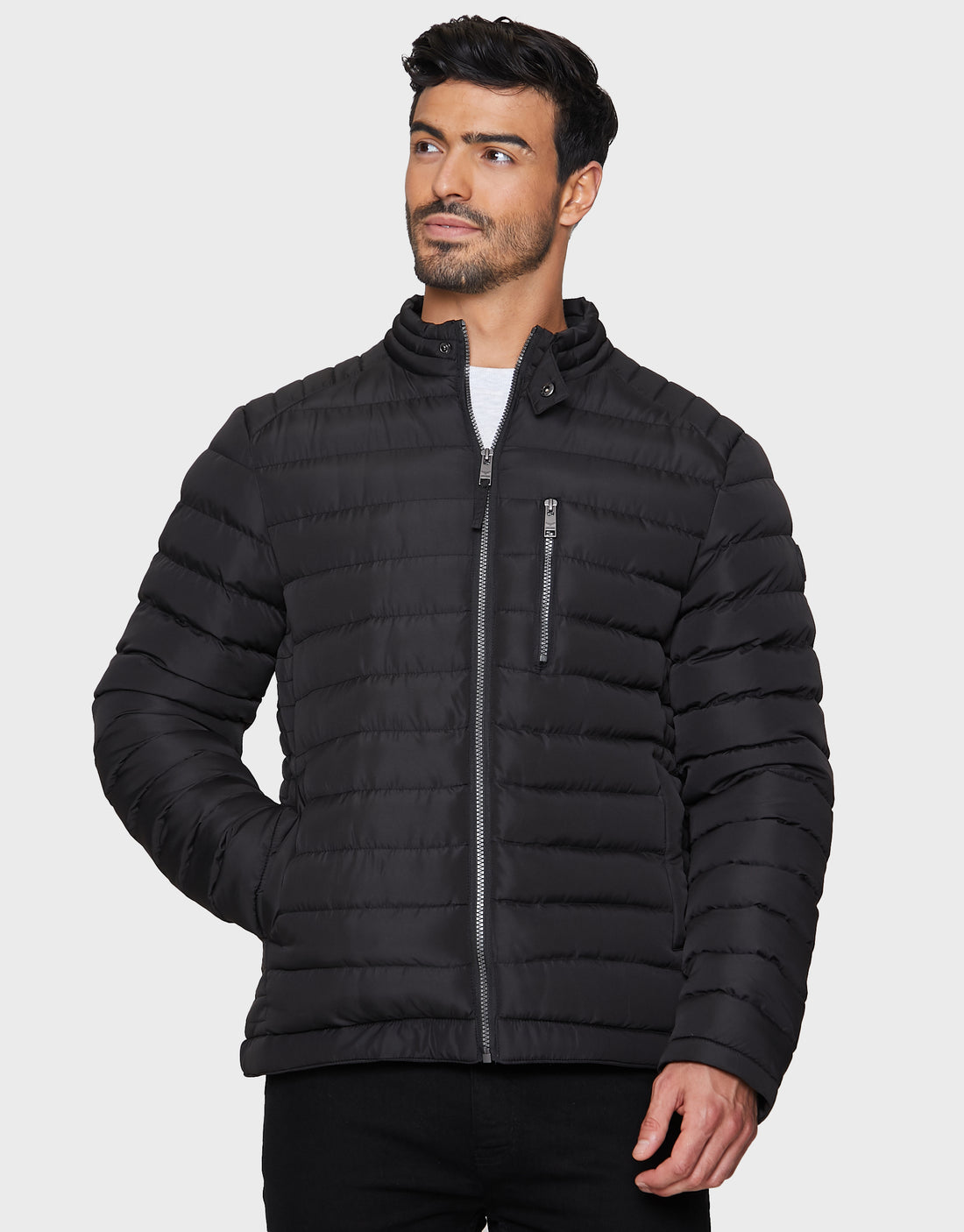 Men's Black Padded Puffer Jacket – Threadbare