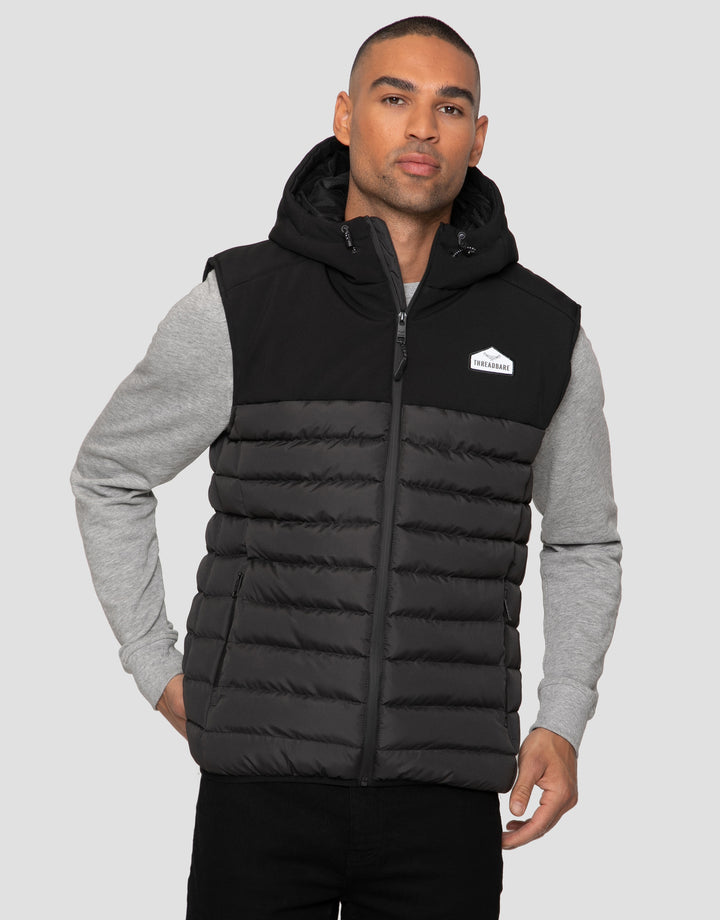 Black Hooded Gilet