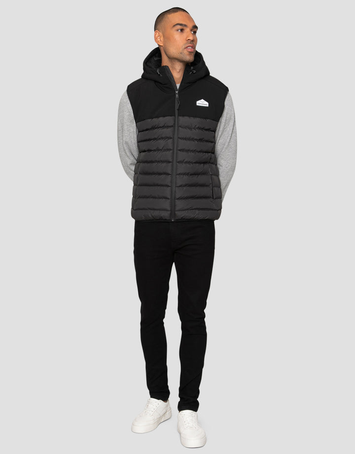 Black Hooded Gilet