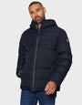 Navy Hooded Utility Coat