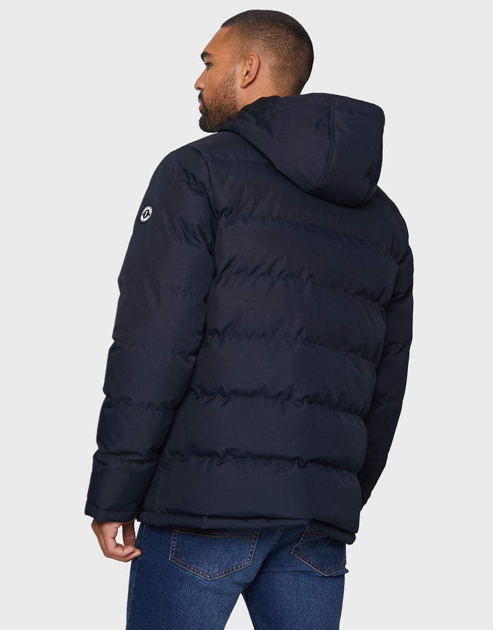 Navy Hooded Utility Coat