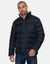Navy Borg Funnel Neck Padded Coat