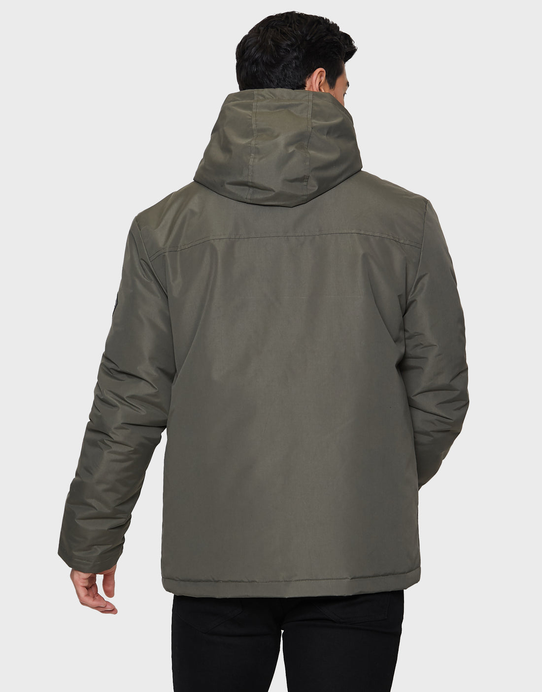 Men's Khaki Green Mock Layer Coat – Threadbare