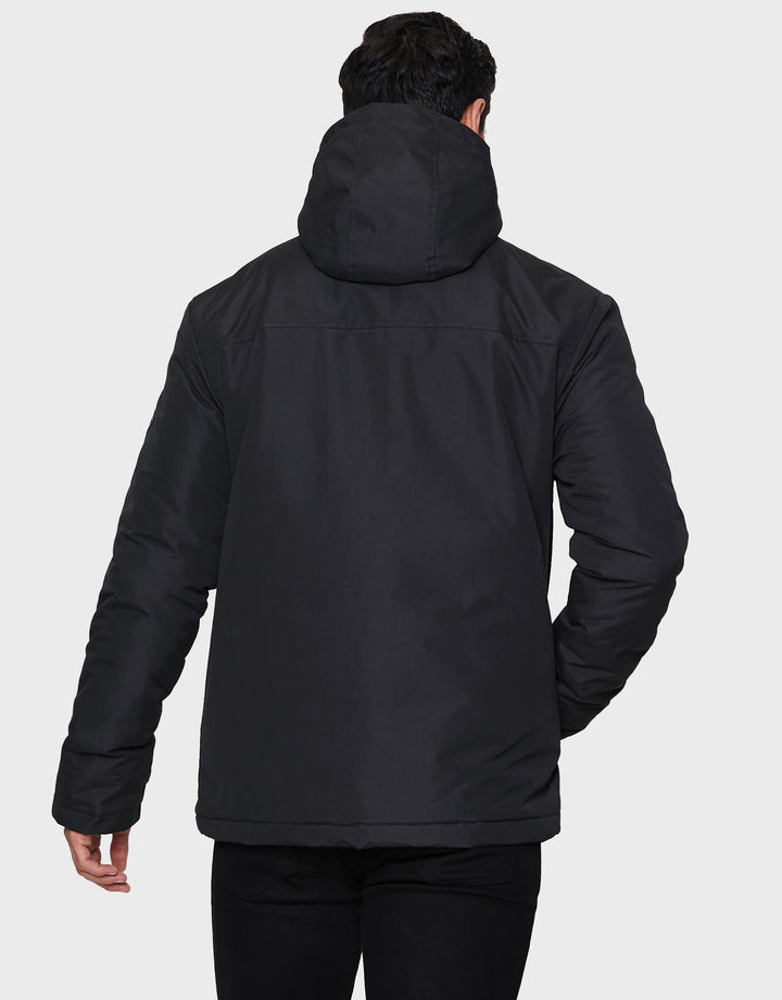 Black Mock Layer Coat