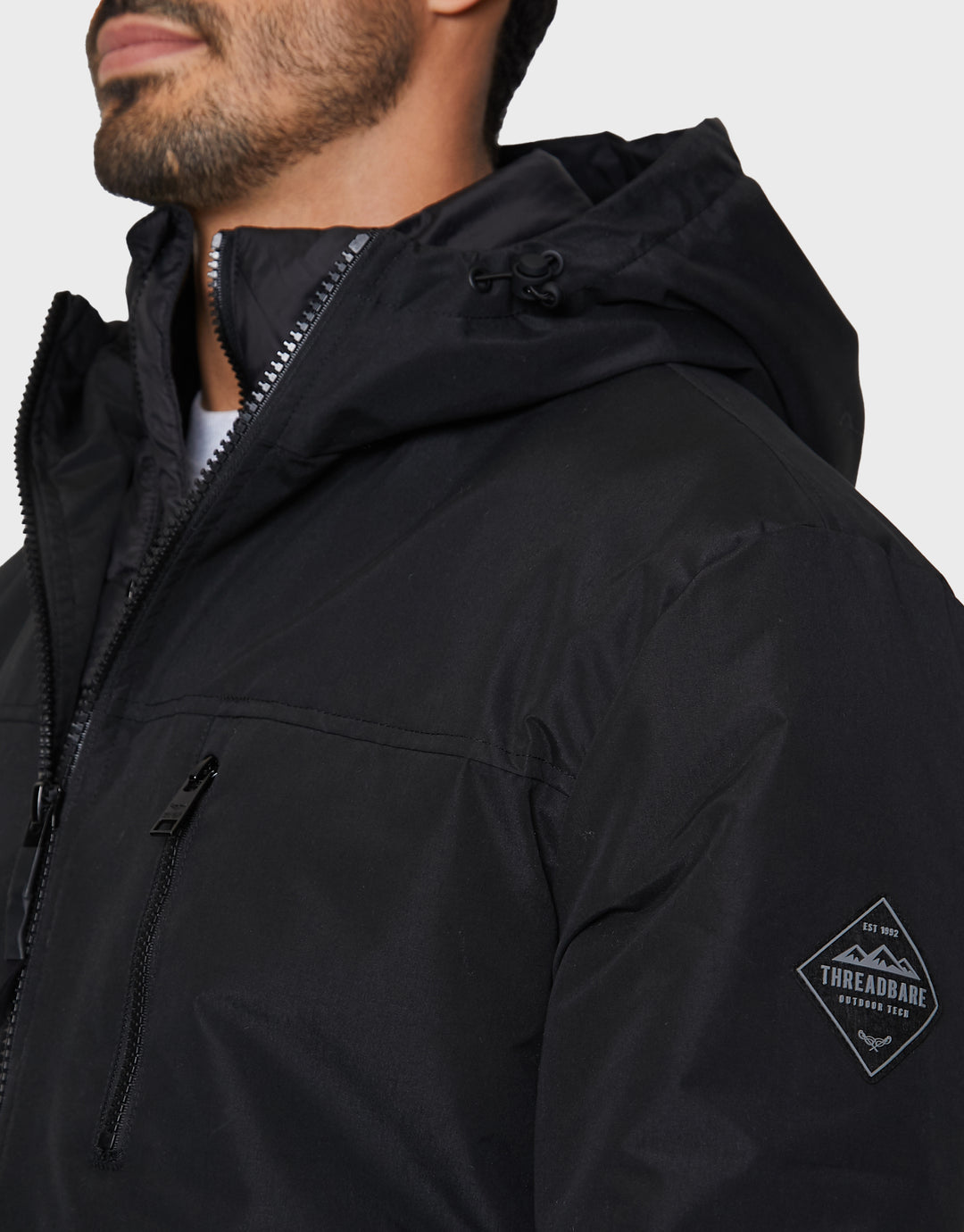 Black Mock Layer Coat