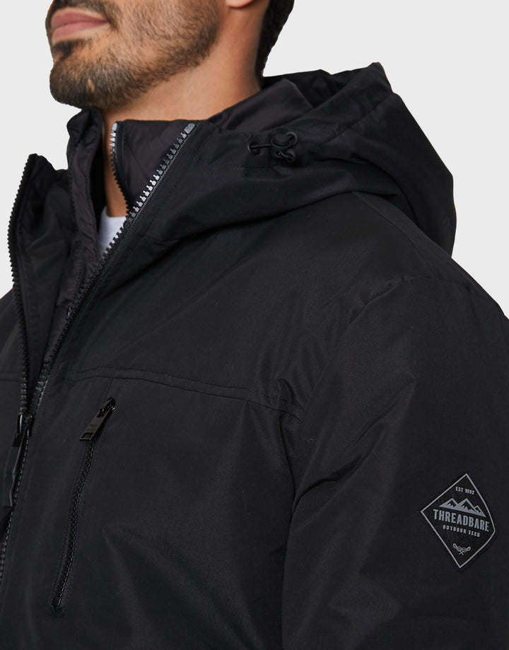 Black Mock Layer Coat