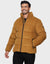 Tan Brown Cord Puffer Jacket