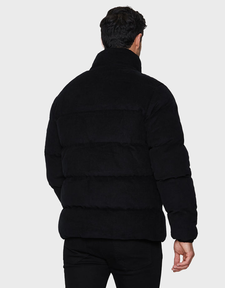 Black Cord Puffer Jacket