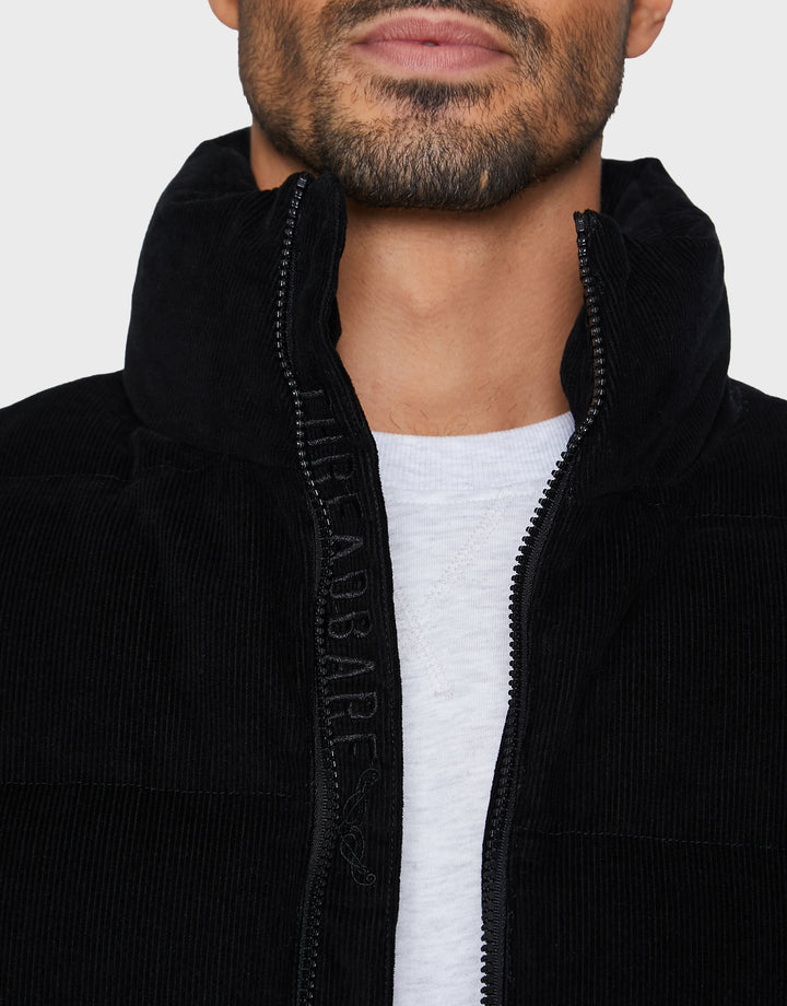 Black Cord Puffer Jacket