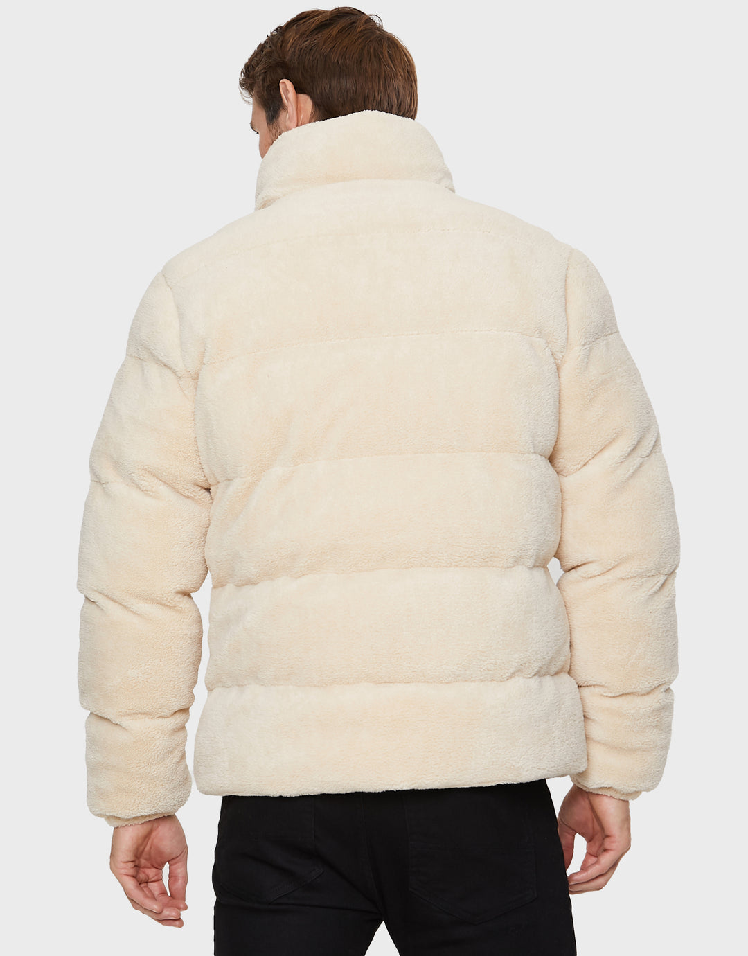 Stone Faux Borg Jacket