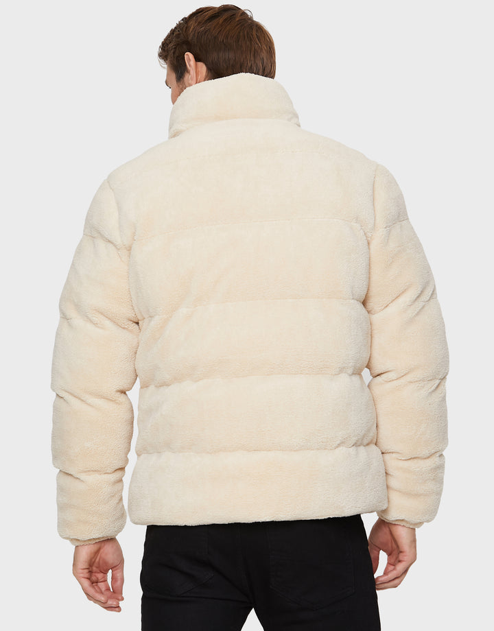 Stone Faux Borg Jacket